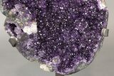 Amethyst Geode with Metal Stand - Deep Purple Crystals #227743-2
